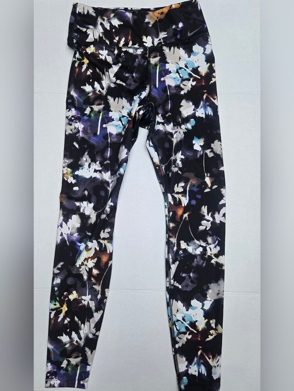 Nike Leggings One Dri Fit Washed Floral Black Gunsmoke Activewear Athleisure